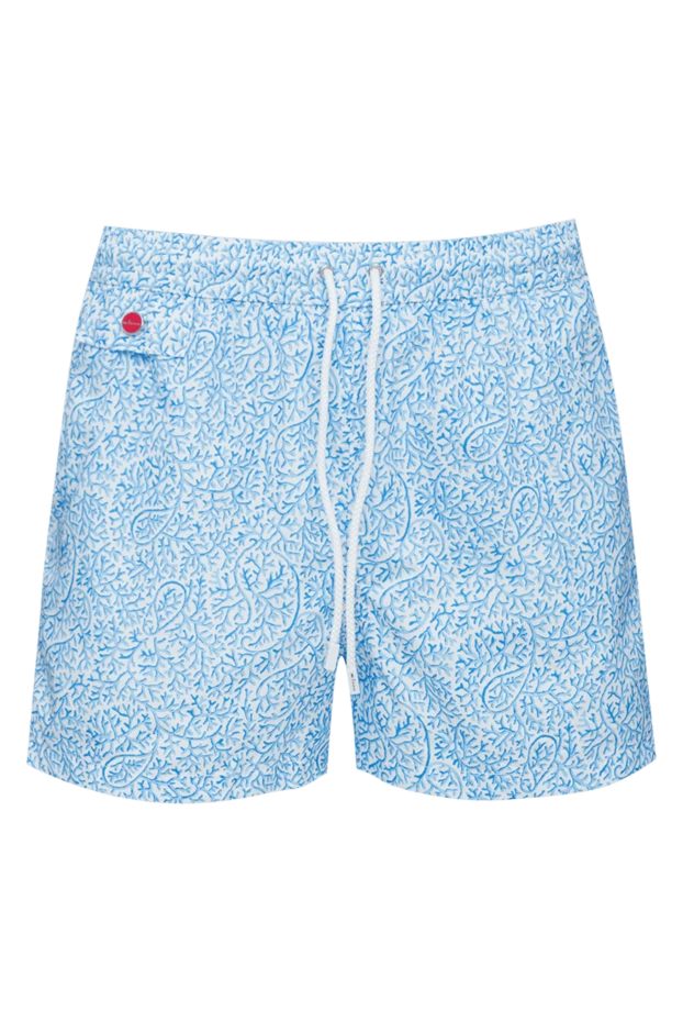 Kiton man blue polyester beach shorts for men купить с ценами и фото 159346 - photo 1