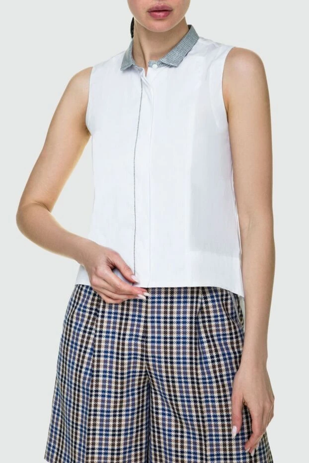 Peserico woman white cotton blouse for women 159612 - photo 3