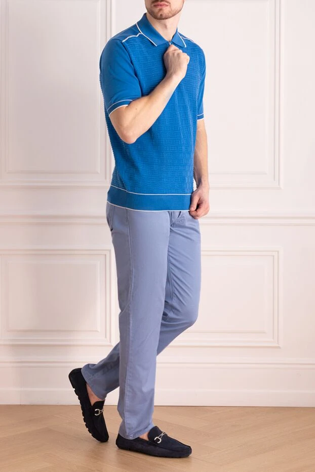 Jacob Cohen man blue cotton jeans for men купить с ценами и фото 159367 - photo 2