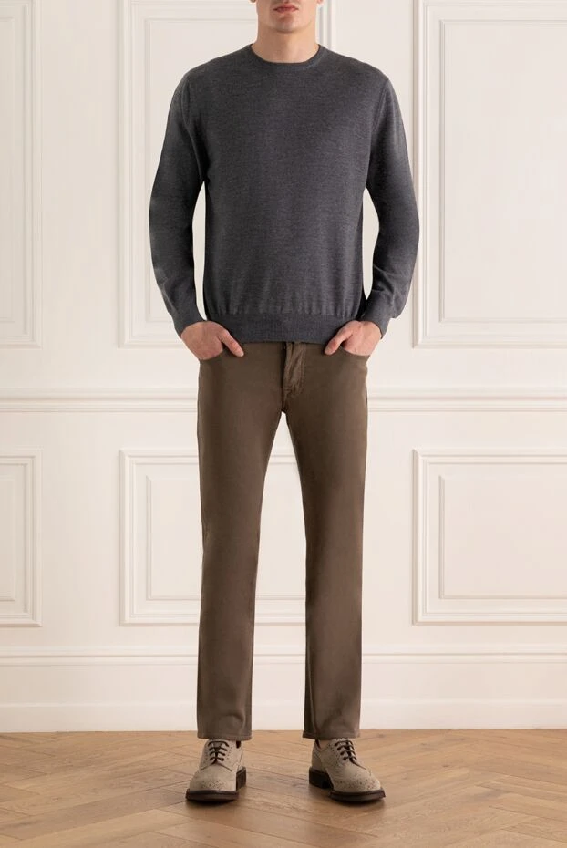 Jacob Cohen man beige cotton jeans for men купить с ценами и фото 159371 - photo 2