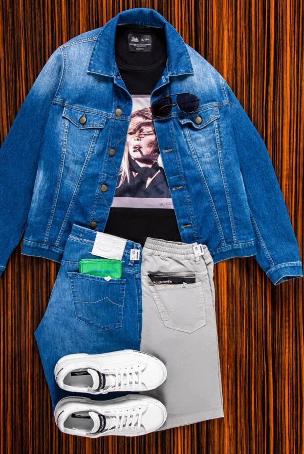 Джинсовая куртка женская из хлопка синяя классическая
 - фото 2