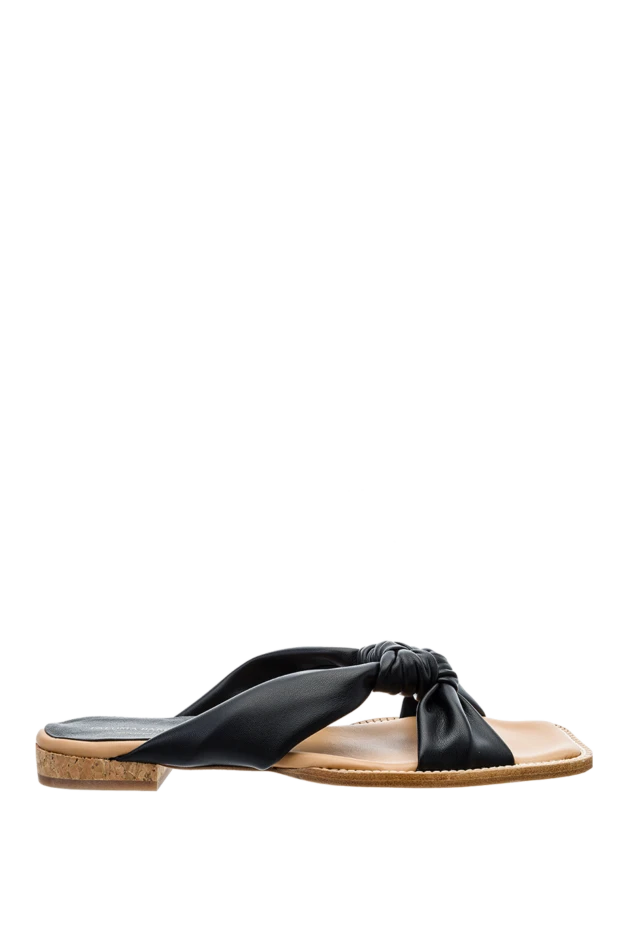 Paloma Barcelo woman black leather flip-flops for women купить с ценами и фото 159377 - photo 1