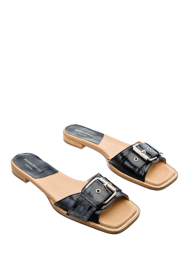 Paloma Barcelo woman black leather flip-flops for women 159380 - photo 3