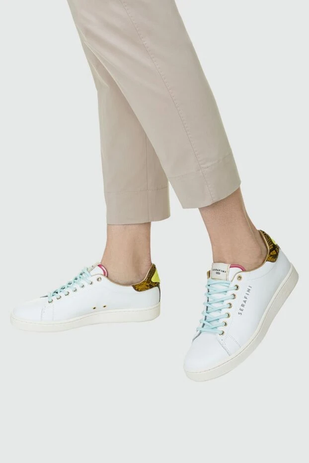 Serafini woman white leather sneakers for women купить с ценами и фото 159383 - photo 2