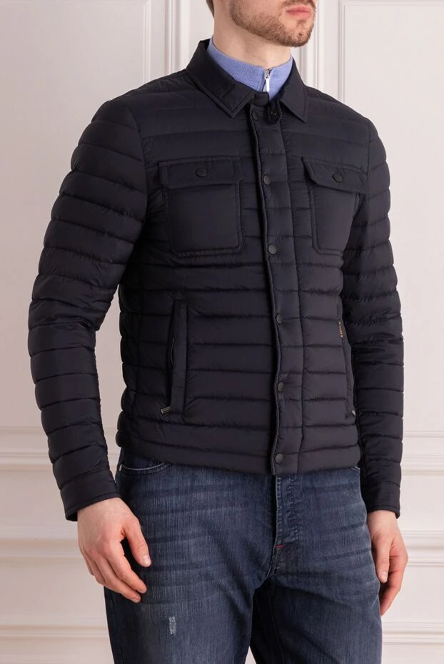 Moorer мужская стеганая куртка синяя с утеплителем на кнопках

 159390 - фото 3