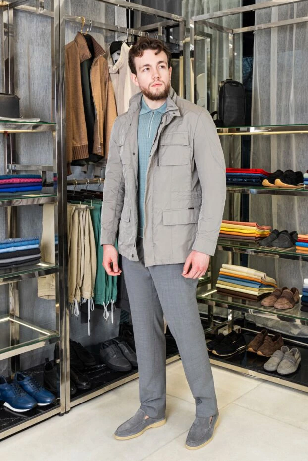 Moorer мужская демисезонная куртка с карманами и стойкой серая
159394 - фото 2