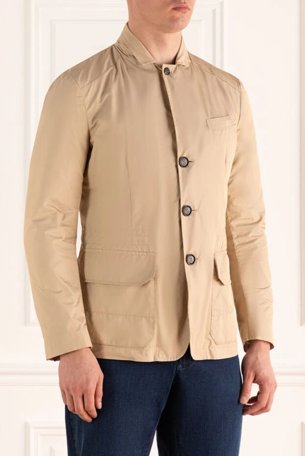 Moorer куртка из акрила и вискозы бежевая мужская 159410 - фото 3