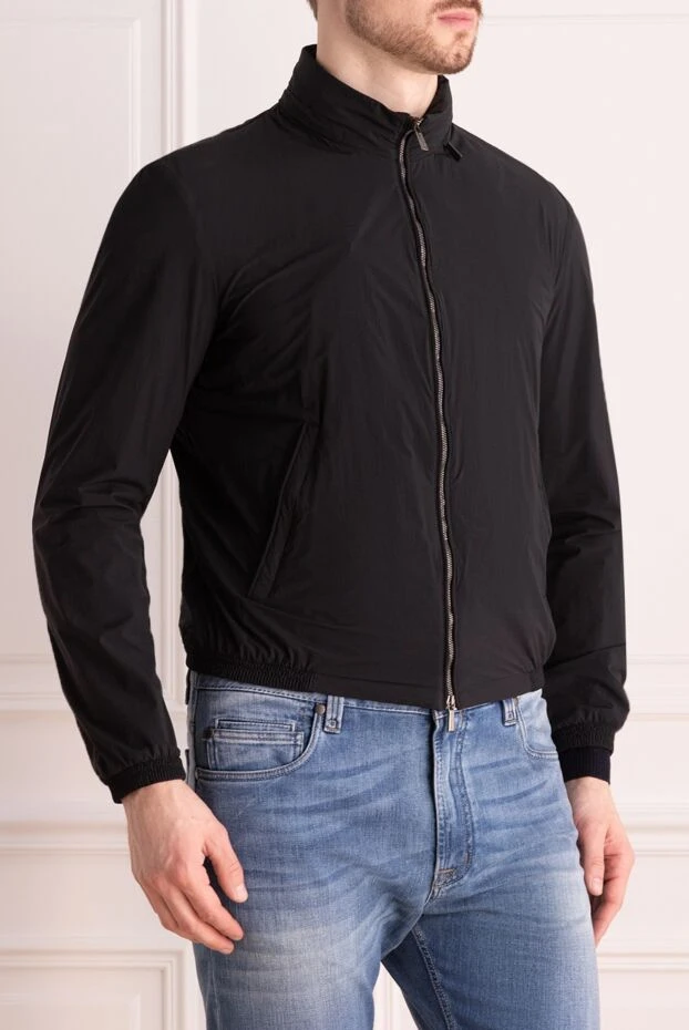 Moorer куртка-ветровка черная с потайным капюшоном мужская 159417 - фото 3