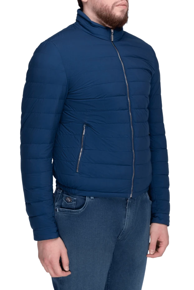 Moorer man down jacket men's wool and cashmere blue 169779 - photo 3