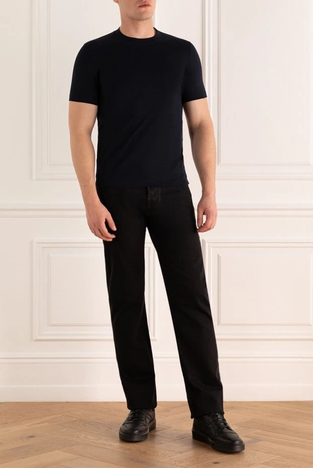 Jacob Cohen man black cotton jeans for men купить с ценами и фото 159453 - photo 2