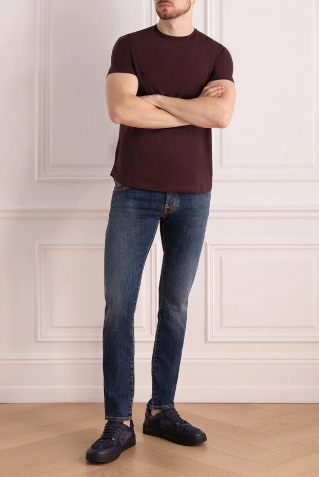 Jacob Cohen man cotton and polyester jeans blue for men купить с ценами и фото 159455 - photo 2