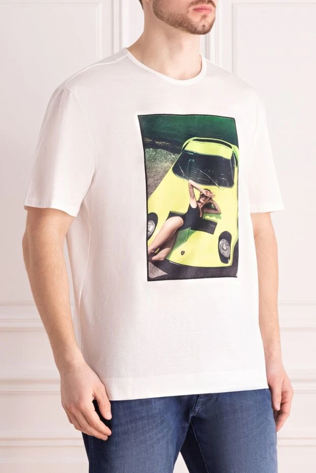 Limitato ерлерге арналған пин-ап моделі және спорттық көлігі бар футболка
 159471 - фото 3