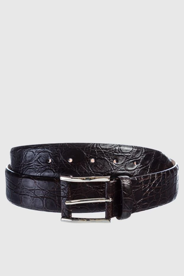 Cesare di Napoli man brown crocodile leather belt for men купить с ценами и фото 159488 - photo 1