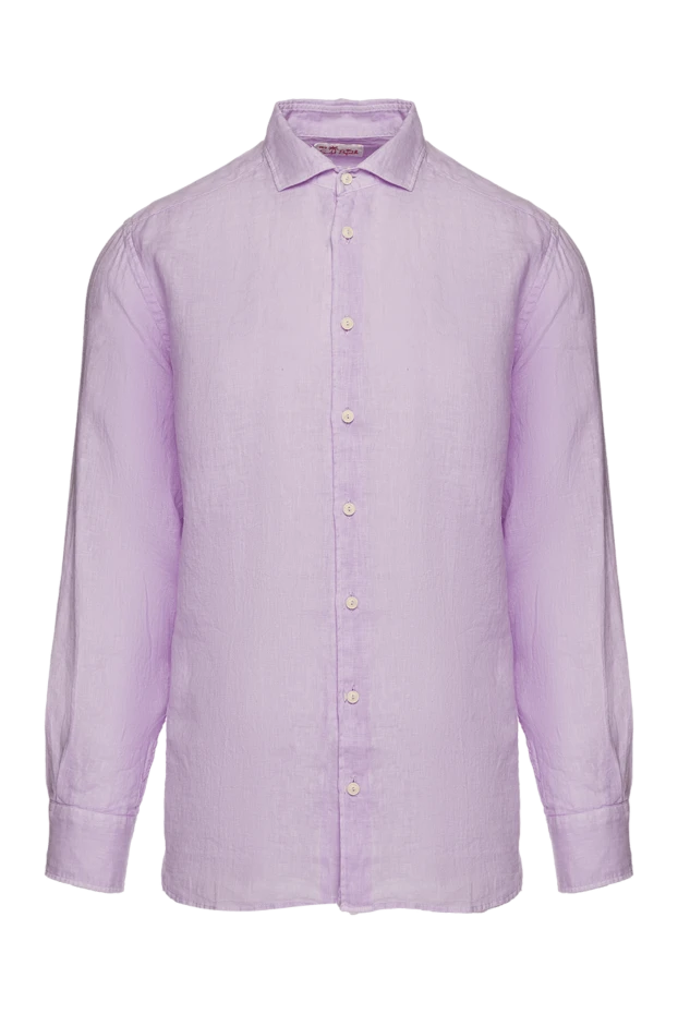 MC2 Saint Barth man men's purple linen shirt 159505 - photo 1