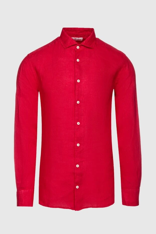 MC2 Saint Barth man red linen shirt for men купить с ценами и фото 159507 - photo 1