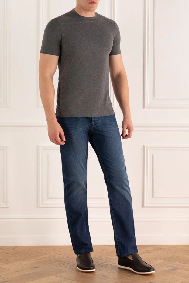 Jacob Cohen man blue jeans for men купить с ценами и фото 159521 - photo 2