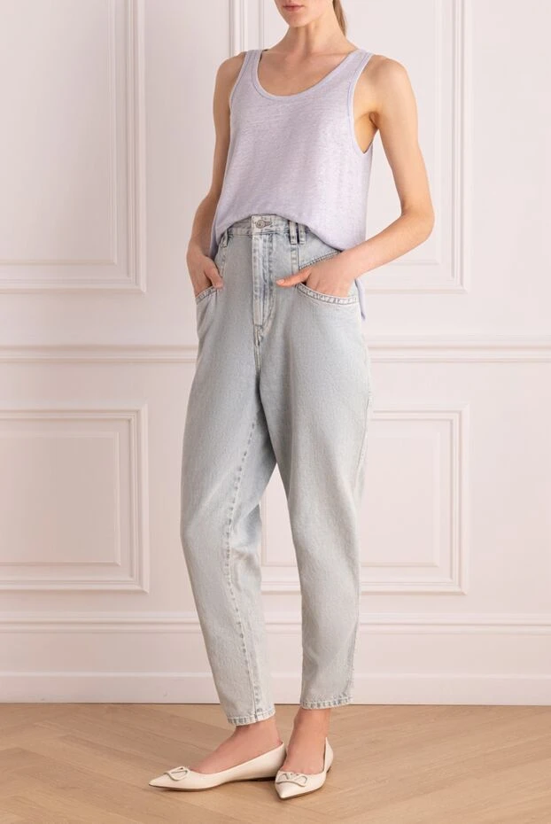 Isabel Marant woman blue cotton jeans for women купить с ценами и фото 159534 - photo 2