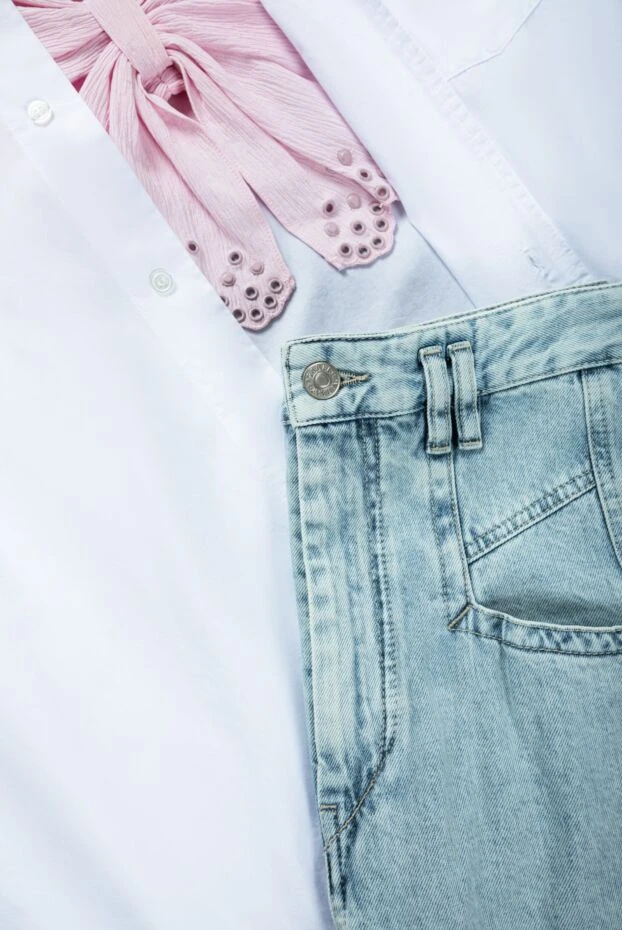 Isabel Marant джинсы женские голубые вольного фасона 159534 - фото 2