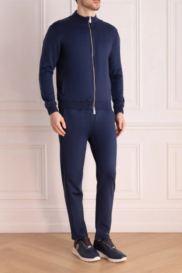 Billionaire man men's silk sports suit blue купить с ценами и фото 159551 - photo 2