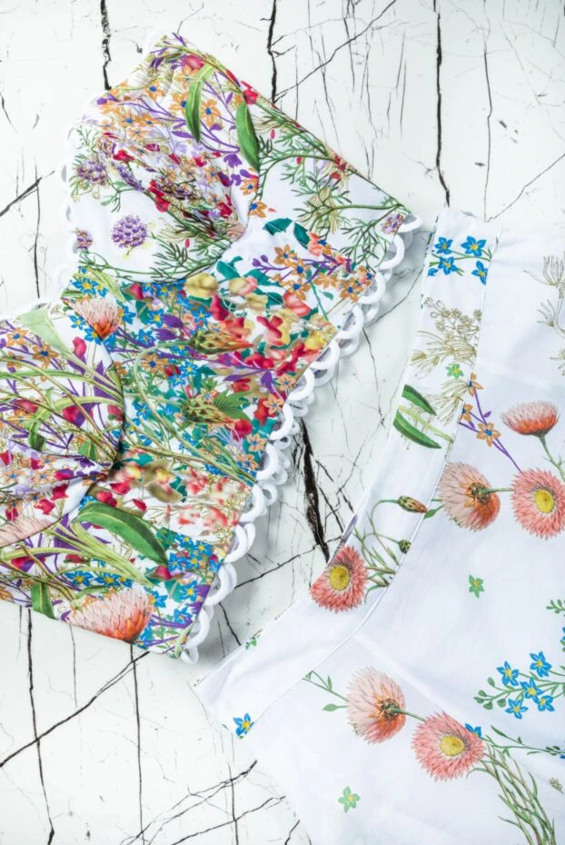 Charo Ruiz cotton cropped bustier top with floral print green 159573 - photo 2