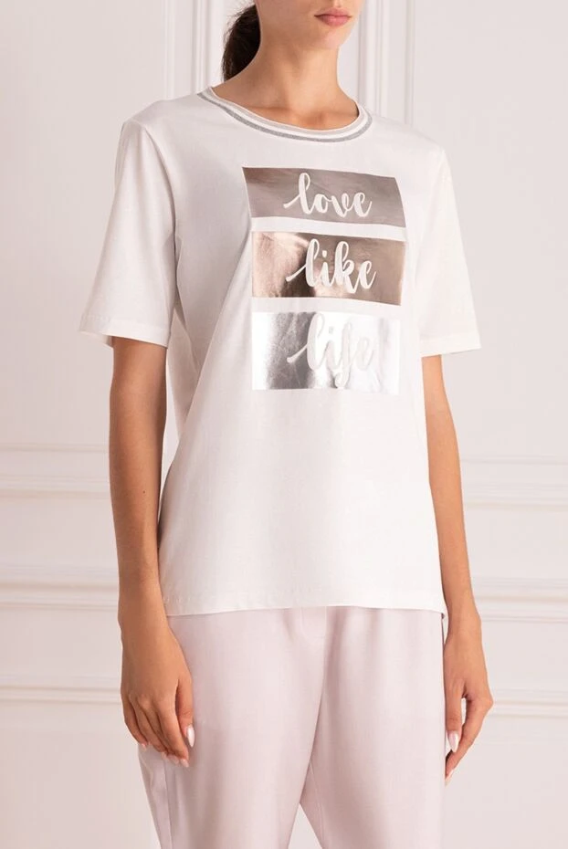 D.Exterior женская футболка с металлизированными вставками с принтом 159589 - фото 3