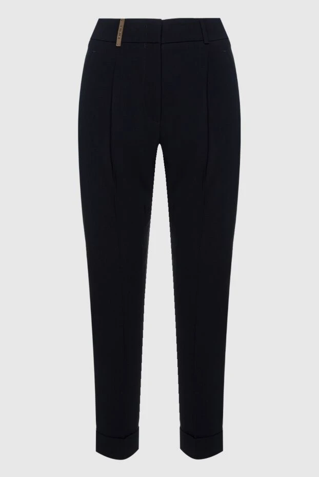 Peserico woman black polyester trousers for women купить с ценами и фото 159668 - photo 1