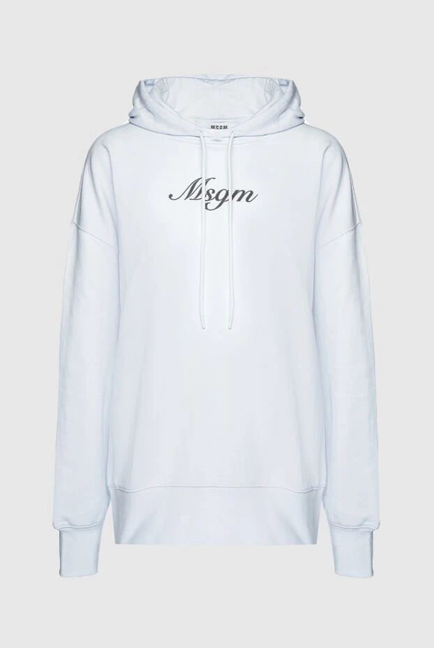 MSGM woman cotton hoodie white for women купить с ценами и фото 159678 - photo 1