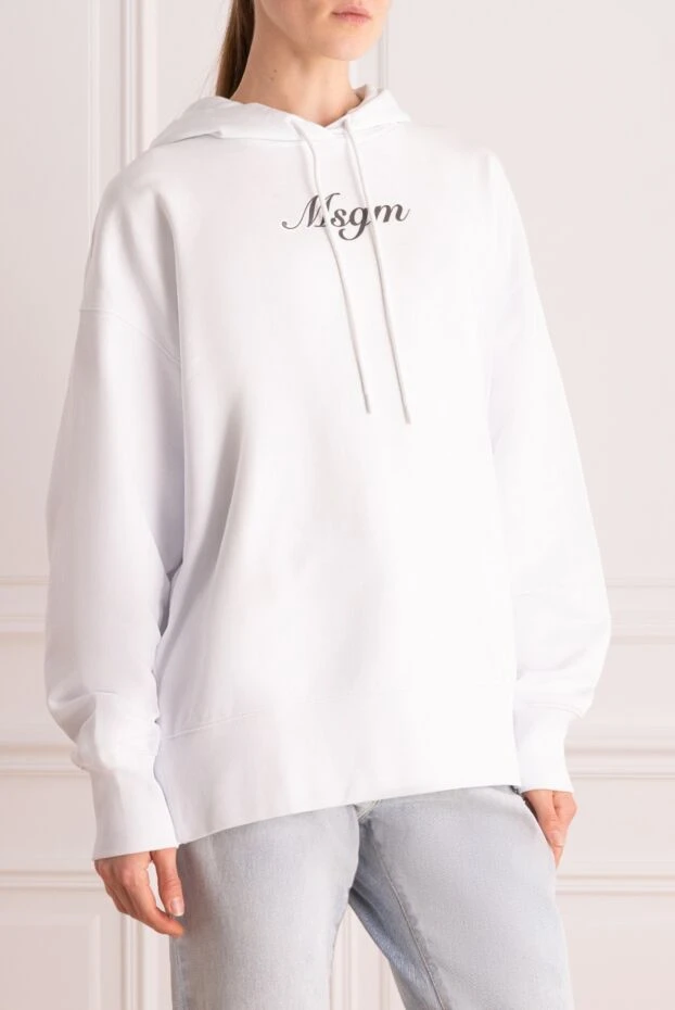 MSGM woman beige cotton hoodie for women 170484 - photo 3