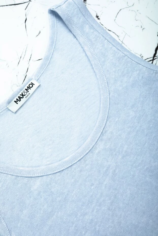 Max&Moi майка из льна голубая женская 159727 - фото 3