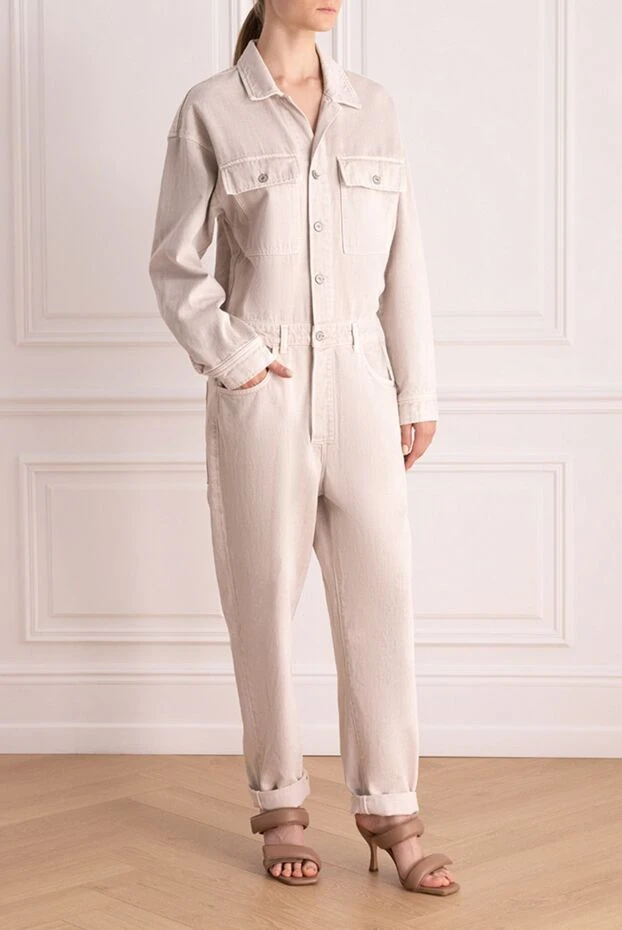 Citizens of Humanity beige cotton jumpsuit for women 159744 - photo 3