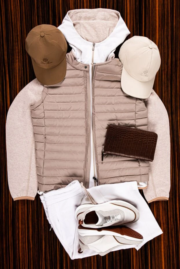 Sports suit for men made of cotton and linen white - photo 2