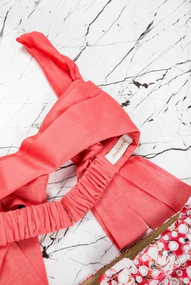 Zimmermann топ из льна и шелка розовый женский 159767 - фото 2