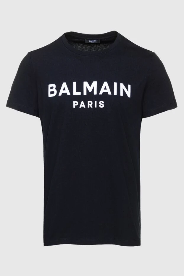 Balmain man black cotton t-shirt for men купить с ценами и фото 159802 - photo 1