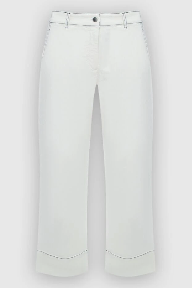 Loro Piana woman white cotton trousers for women купить с ценами и фото 159834 - photo 1