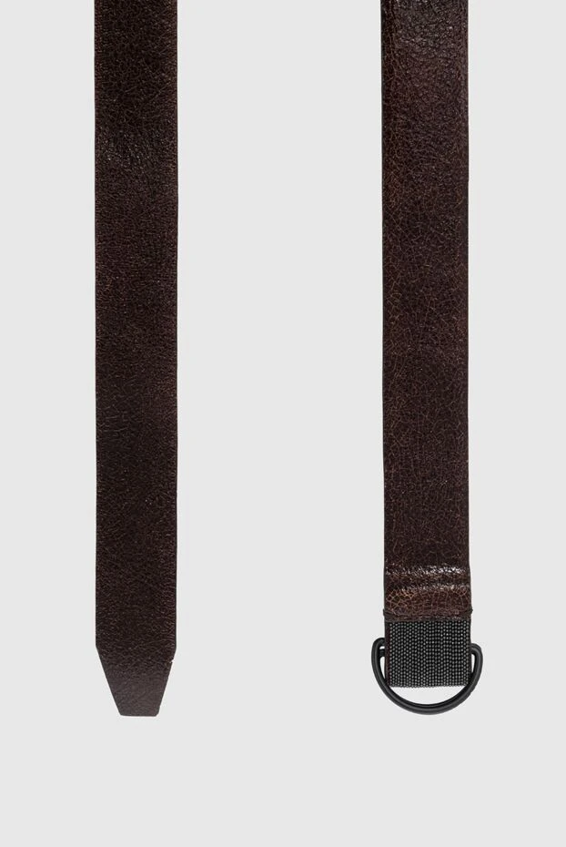 Brunello Cucinelli women's belt brown from textured leather 159856 - photo 3