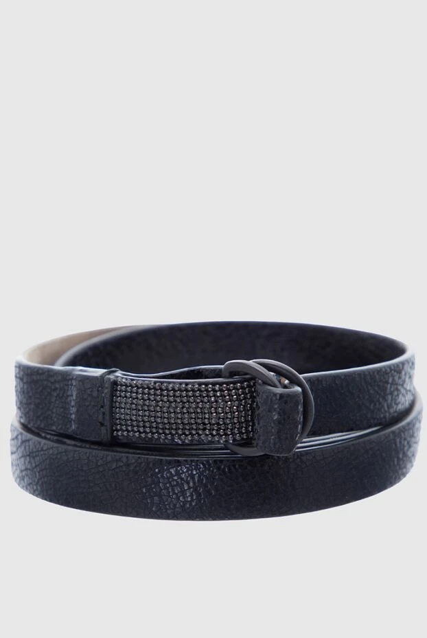 Brunello Cucinelli woman black leather belt for women купить с ценами и фото 159857 - photo 1