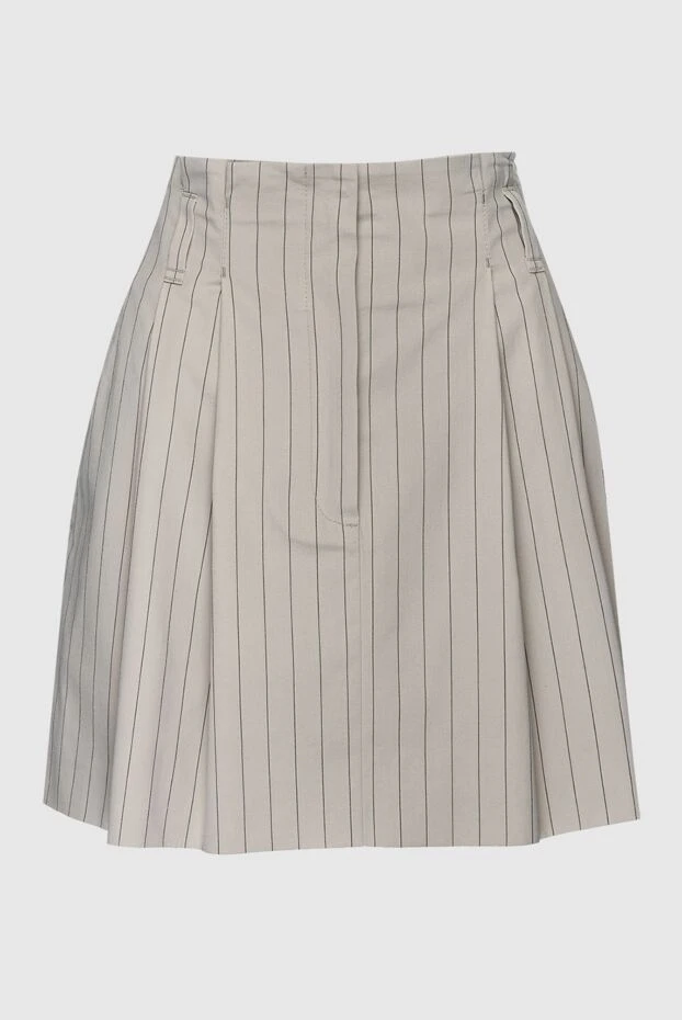 Brunello Cucinelli woman beige cotton skirt for women купить с ценами и фото 159873 - photo 1