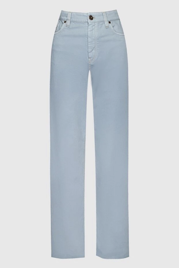 Brunello Cucinelli woman blue cotton jeans for women купить с ценами и фото 159926 - photo 1