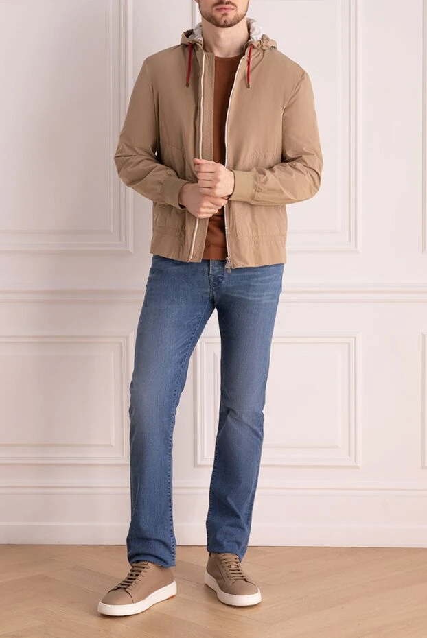 Brunello Cucinelli man polyester and polyamide jacket beige for men купить с ценами и фото 159969 - photo 2