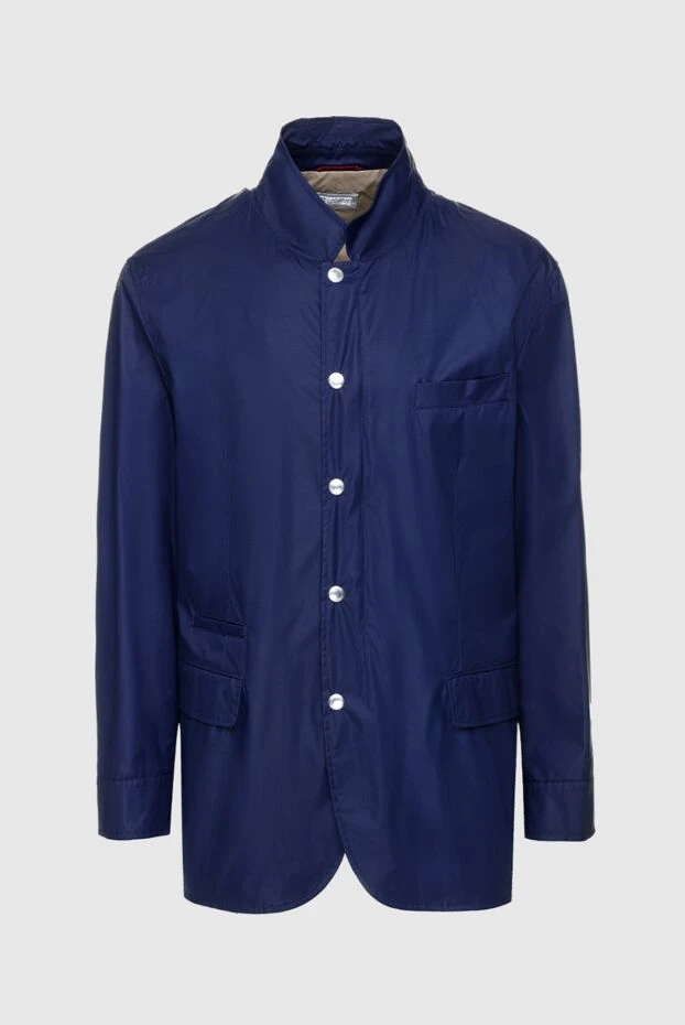 Brunello Cucinelli man blue polyamide and polyurethane jacket for men купить с ценами и фото 159972 - photo 1