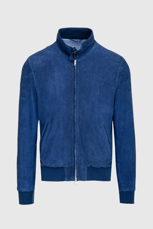 Pellettieri di Parma man blue suede jacket for men купить с ценами и фото 159985 - photo 1