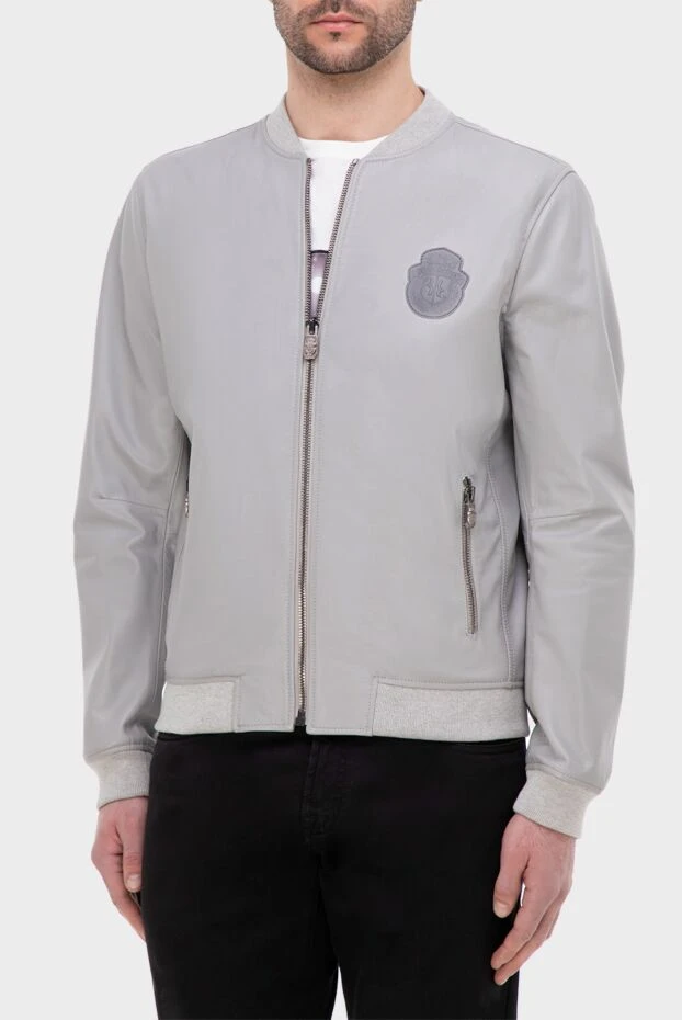 Billionaire man leather jacket gray for men 159991 - photo 3