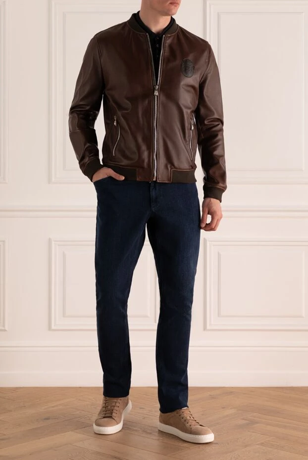 Billionaire man brown leather jacket for men купить с ценами и фото 159992 - photo 2