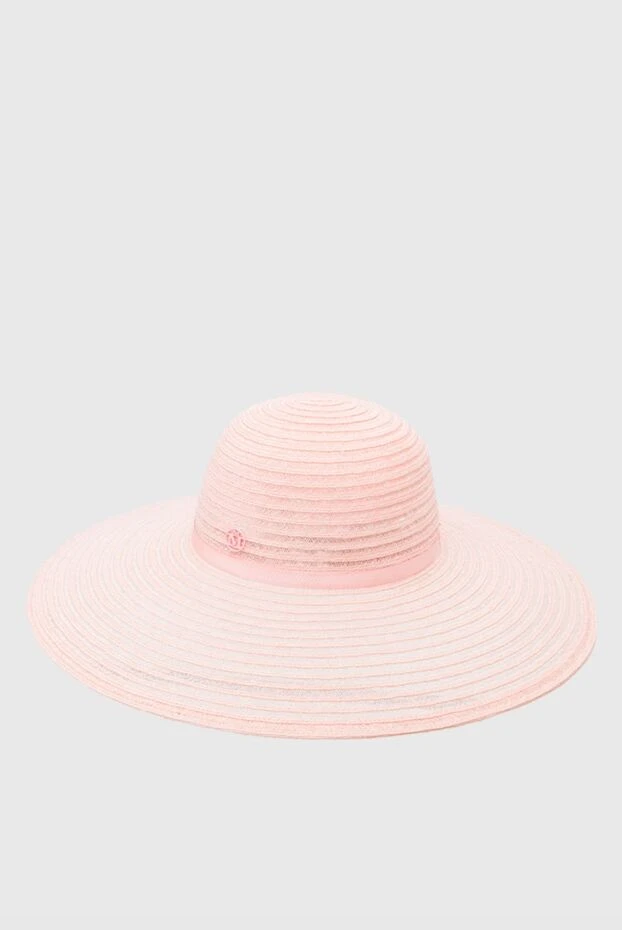 Maison Michel woman pink silk and cotton hat for women купить с ценами и фото 160012 - photo 1