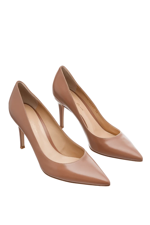 Miu Miu woman women's beige high-heeled shoes made of genuine leather 178355 - photo 3