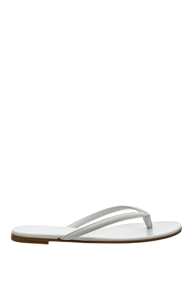 Gianvito Rossi woman white leather flip-flops for women купить с ценами и фото 160020 - photo 1