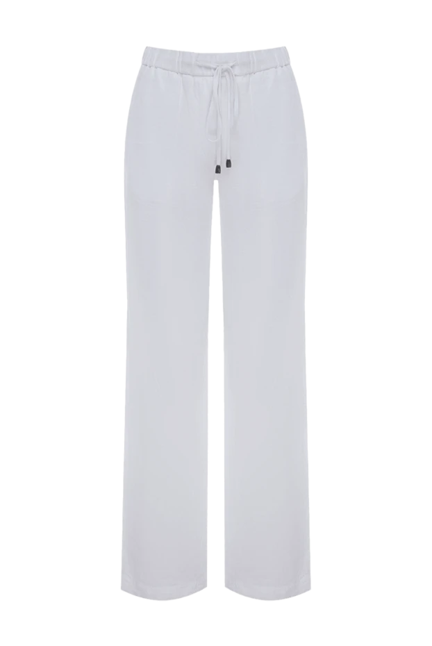 Peserico woman white linen trousers for women купить с ценами и фото 160036 - photo 1