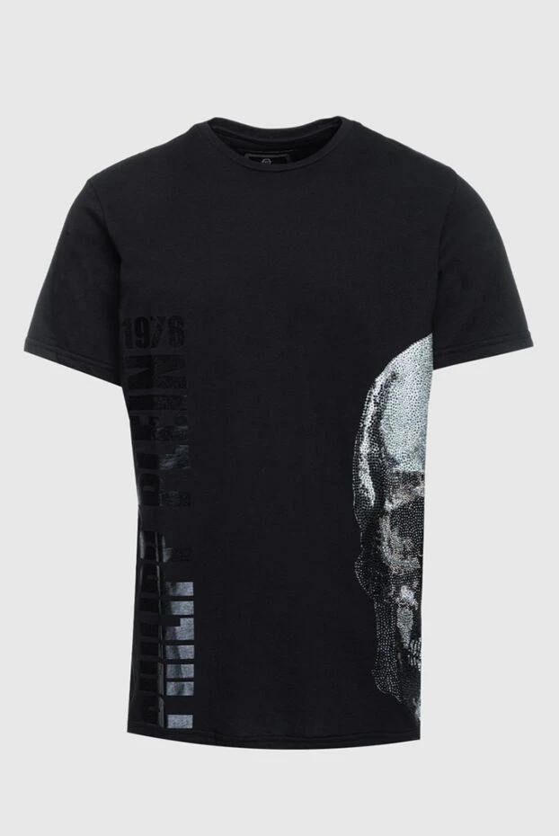 Philipp Plein man black cotton t-shirt for men купить с ценами и фото 160065 - photo 1