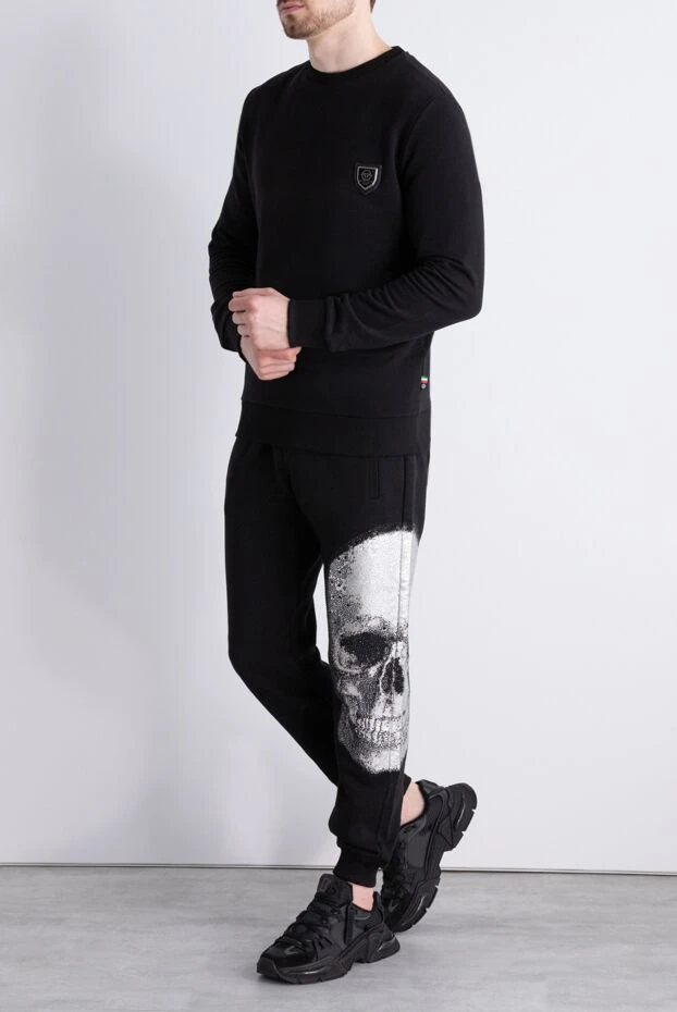 Philipp Plein man cotton sweatshirt black for men купить с ценами и фото 160067 - photo 2