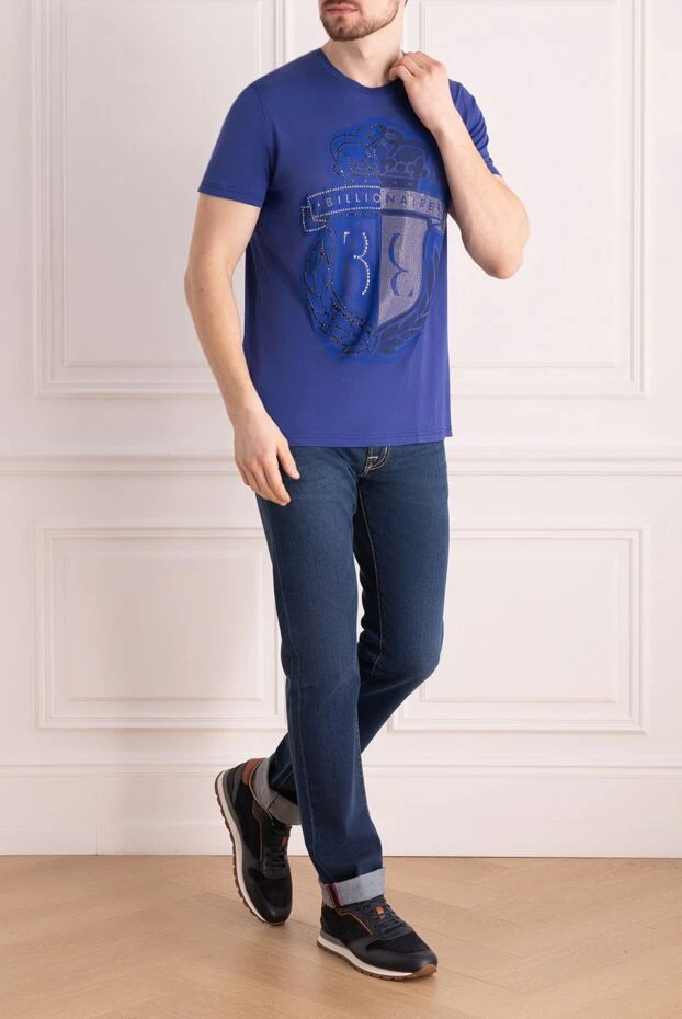 Billionaire man cotton t-shirt blue for men купить с ценами и фото 160068 - photo 2